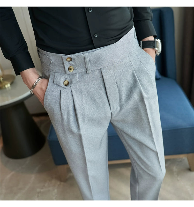 Classic Slim-Fit Formal Trousers