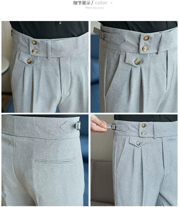 Classic Slim-Fit Formal Trousers