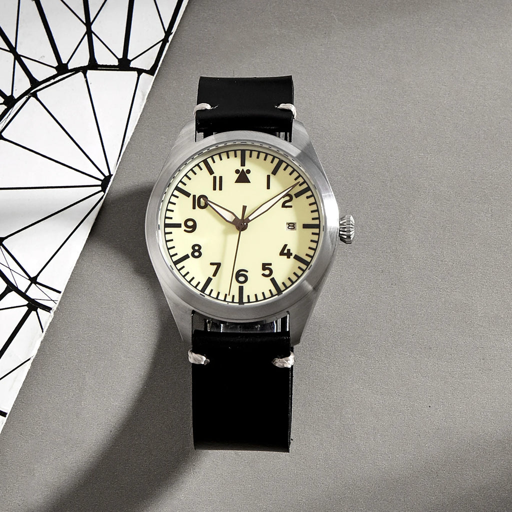 WWII Pilot Watch – German Flieger Aviator, Waterproof