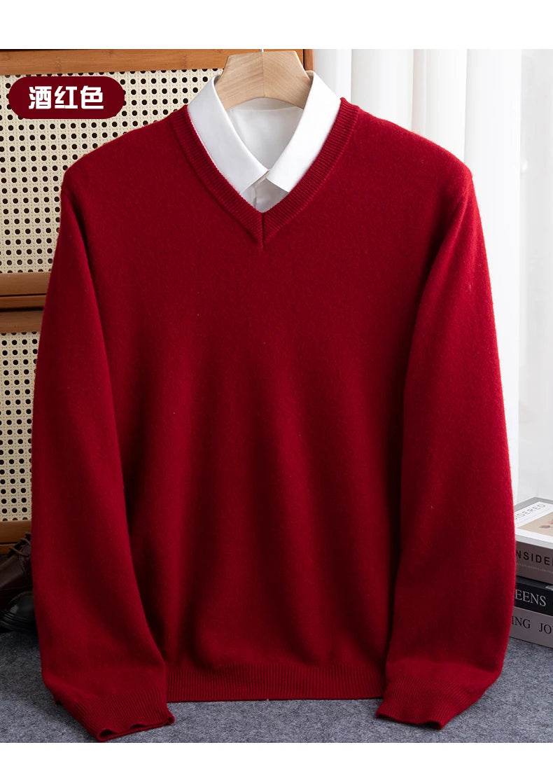 Merino Wool V-Neck Sweater