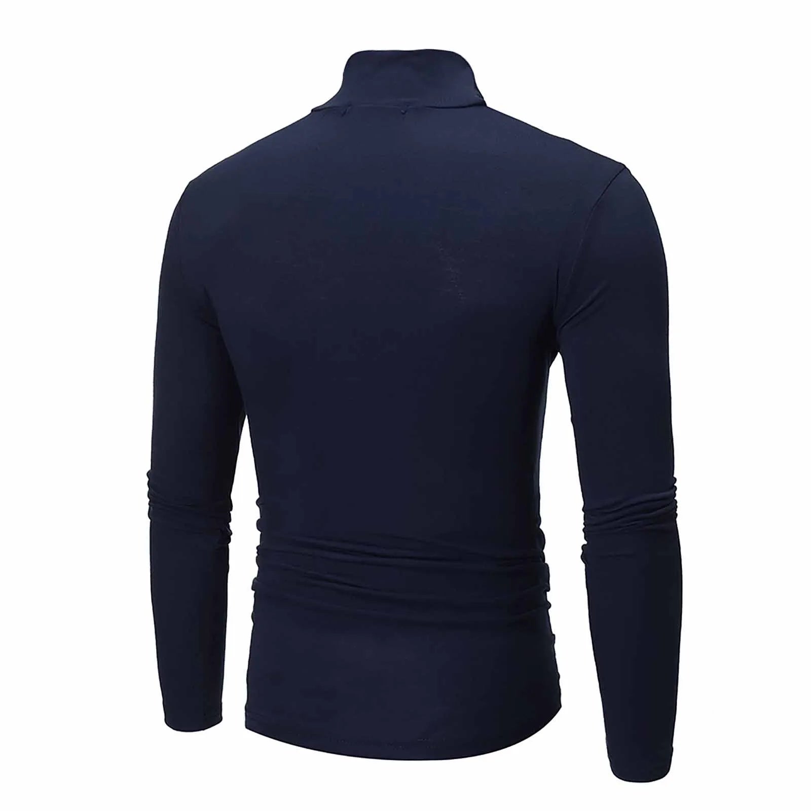 Men’s Slim-Fit Turtleneck – Basic Casual Pullover