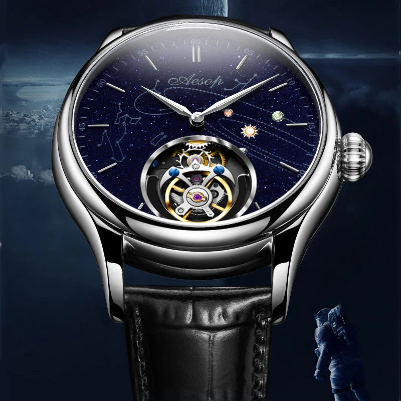 Men’s Flying Tourbillon Skeleton Watch