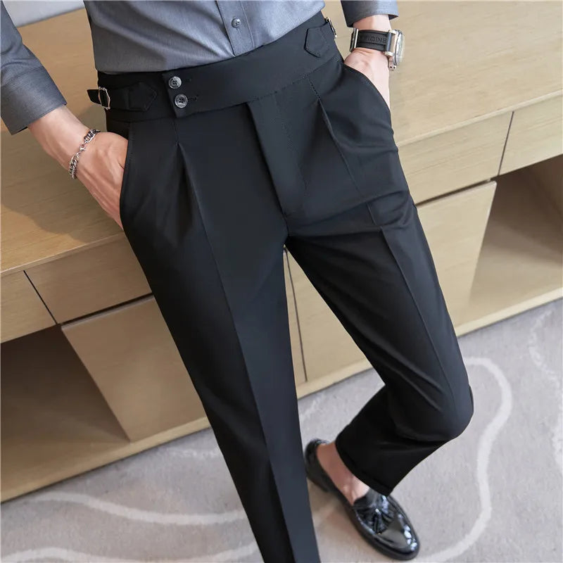 Classic Slim-Fit Formal Trousers