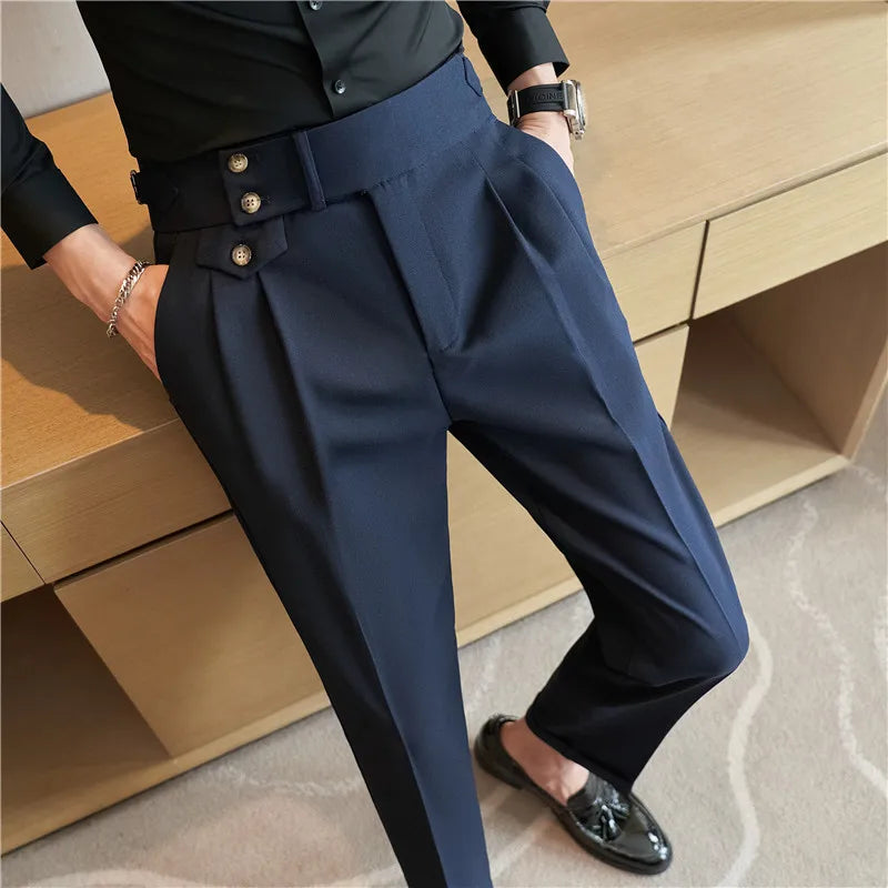 Classic Slim-Fit Formal Trousers