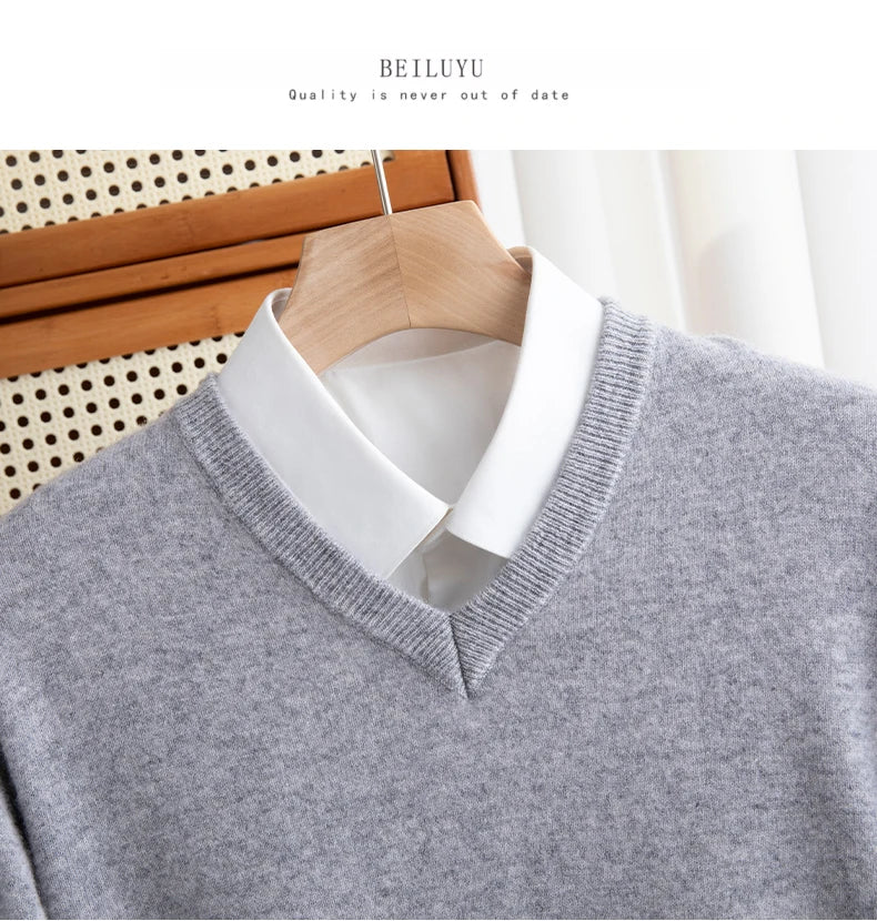 Merino Wool V-Neck Sweater