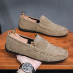 Men's pointy leather loafers