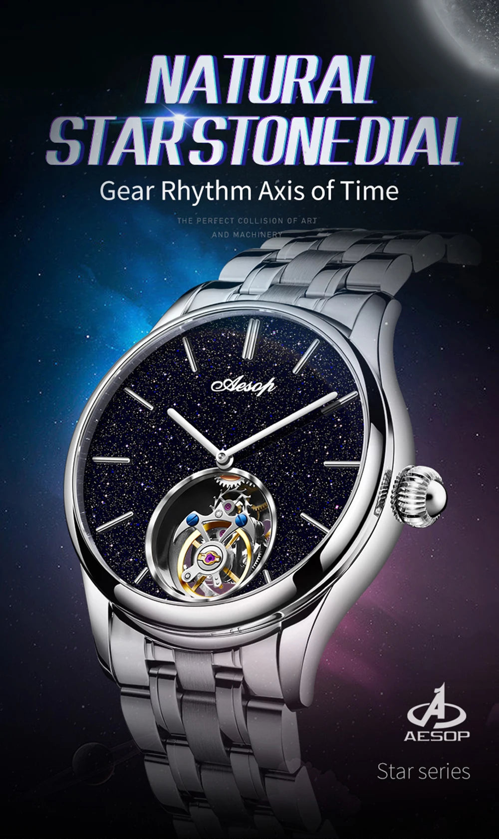 Men’s Flying Tourbillon Skeleton Watch