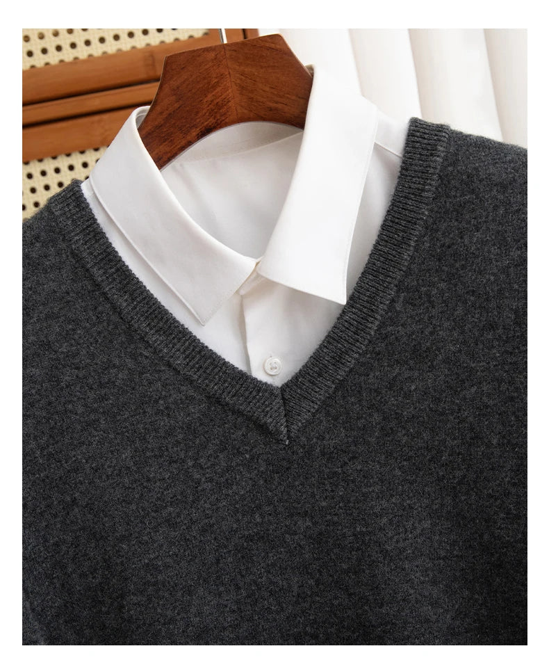 Merino Wool V-Neck Sweater