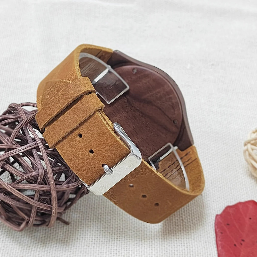 Luxury Unisex Wooden Quartz Watch