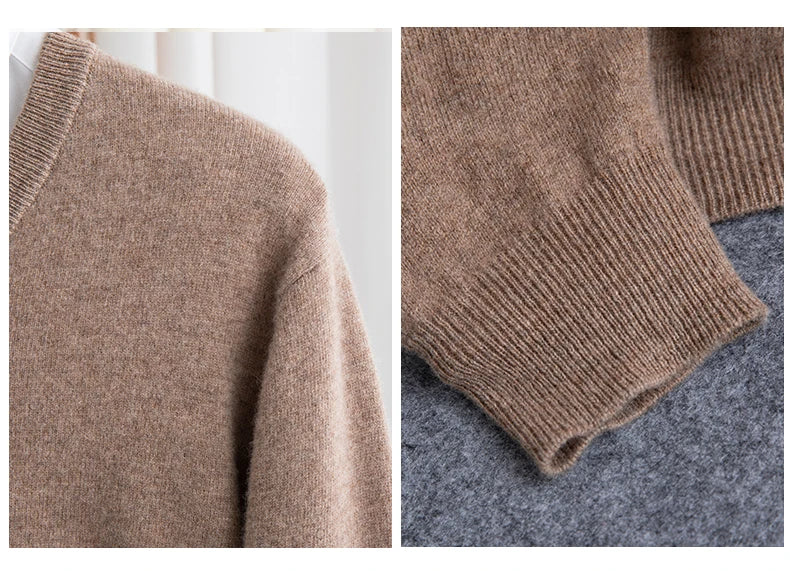 Merino Wool V-Neck Sweater