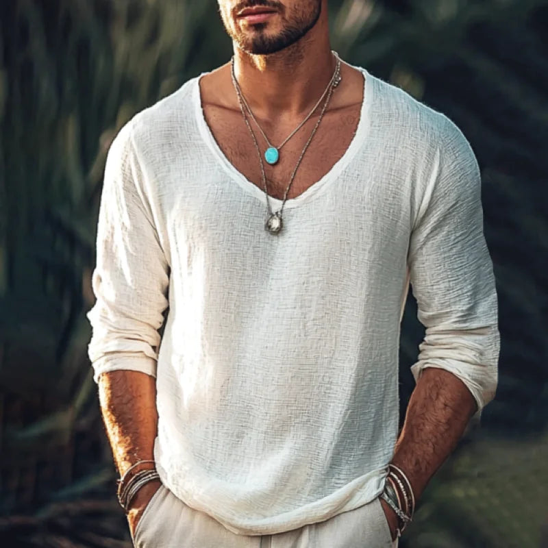 Men’s Long Sleeve Cotton T-Shirt