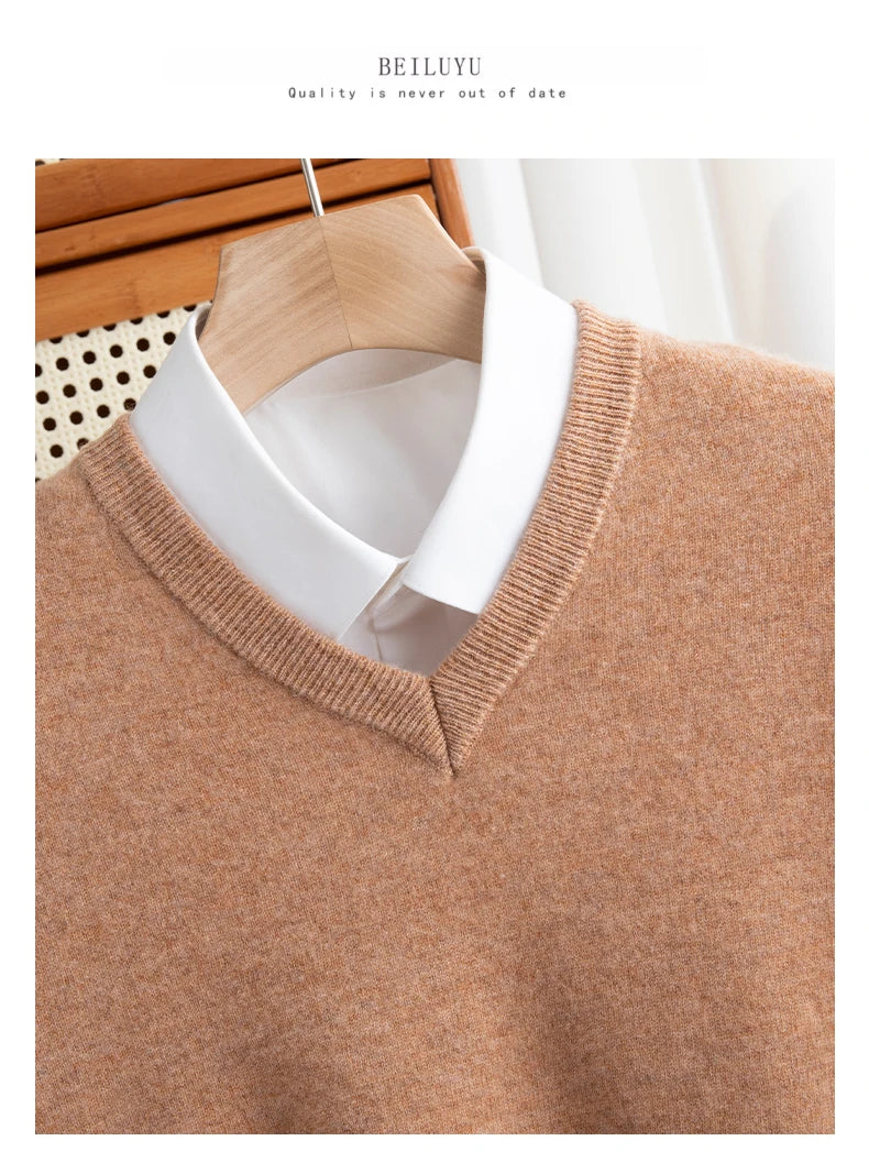 Merino Wool V-Neck Sweater