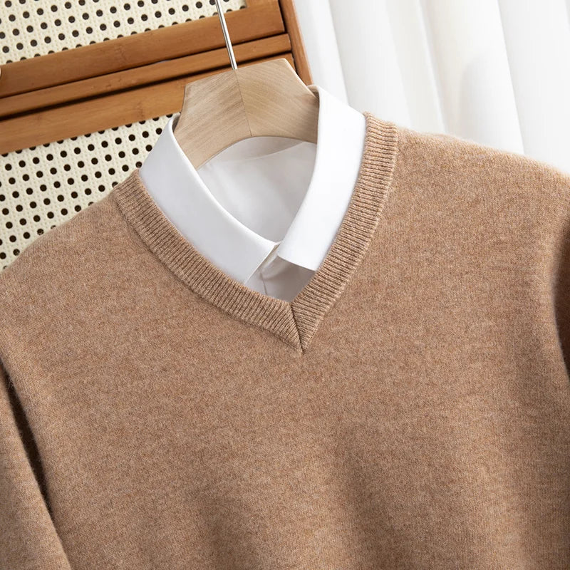 Merino Wool V-Neck Sweater