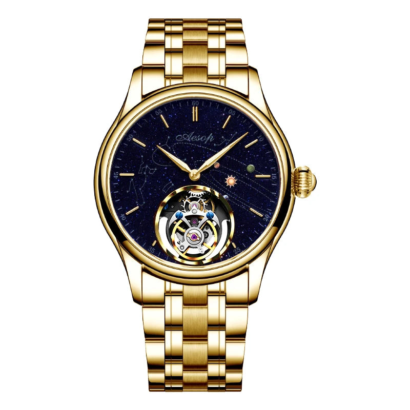Men’s Flying Tourbillon Skeleton Watch
