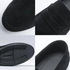 Men's pointy leather loafers