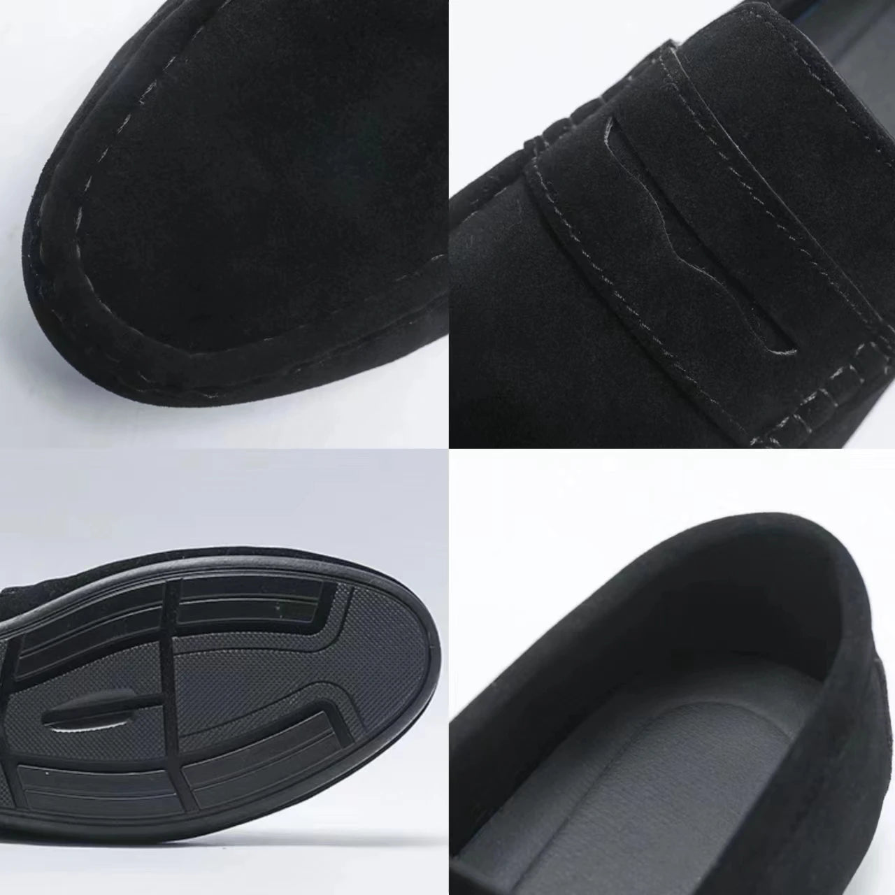 Men's pointy leather loafers