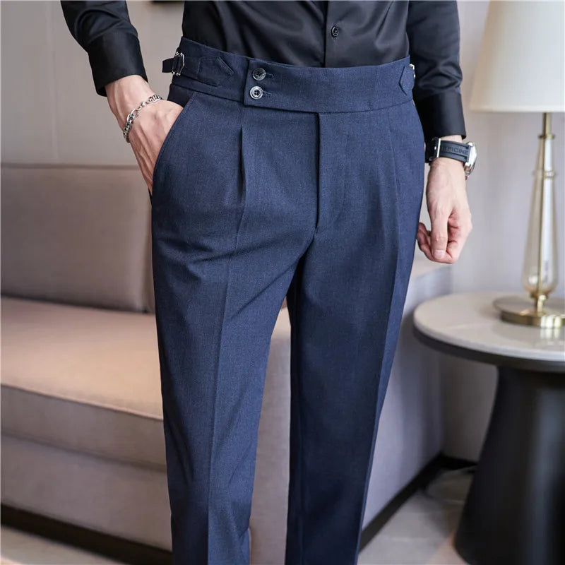 Classic Slim-Fit Formal Trousers