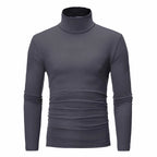 Men’s Slim-Fit Turtleneck – Basic Casual Pullover