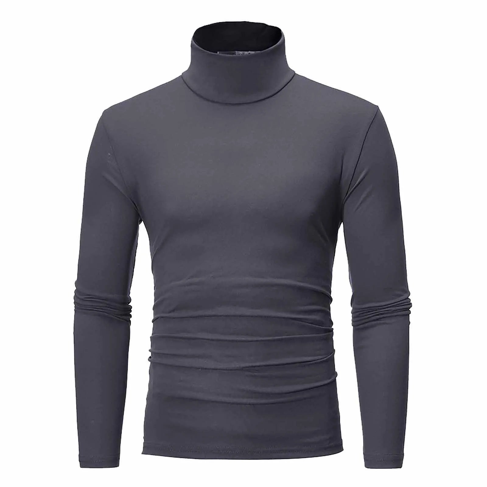Men’s Slim-Fit Turtleneck – Basic Casual Pullover