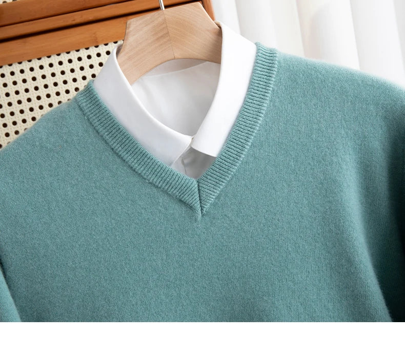 Merino Wool V-Neck Sweater