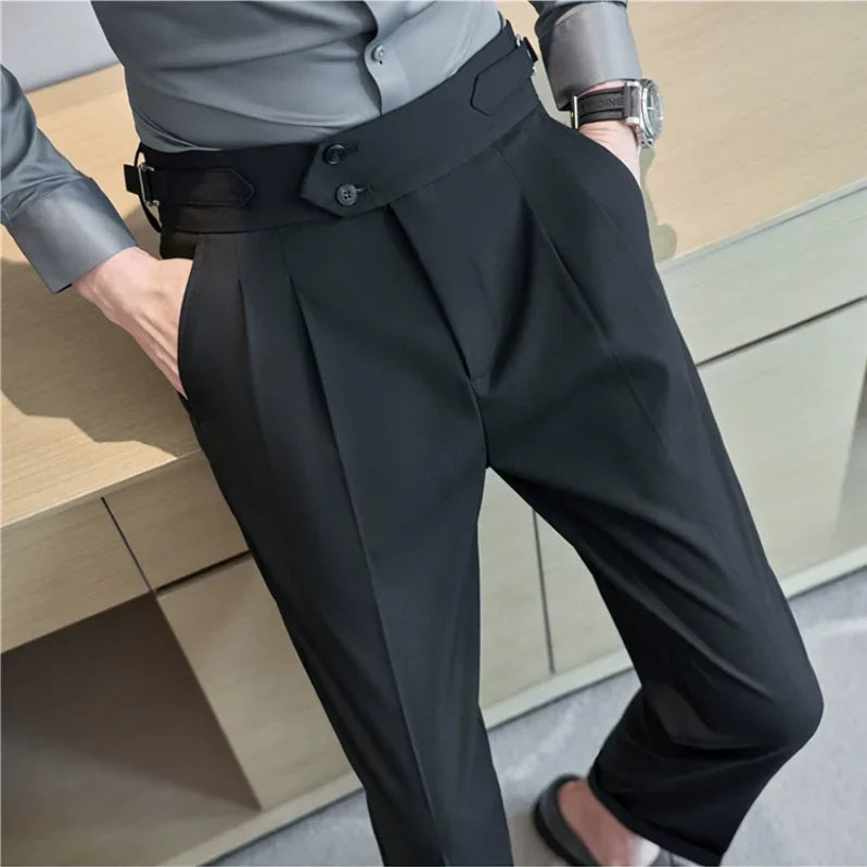 Classic Slim-Fit Formal Trousers