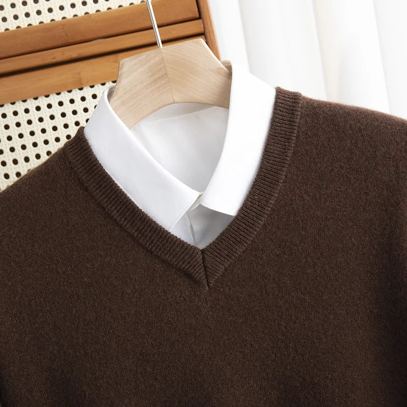 Merino Wool V-Neck Sweater