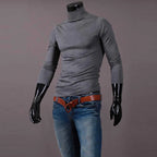 Men’s Slim-Fit Turtleneck – Basic Casual Pullover