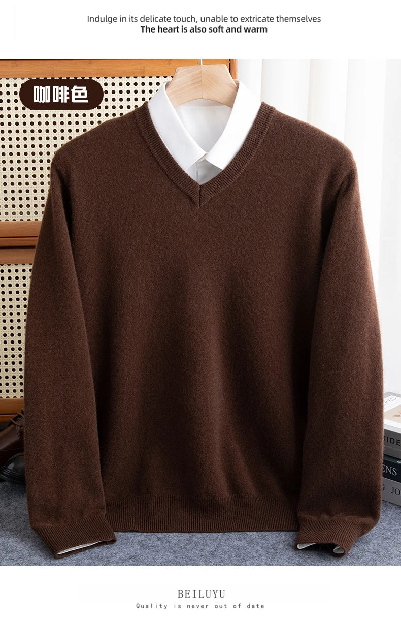 Merino Wool V-Neck Sweater