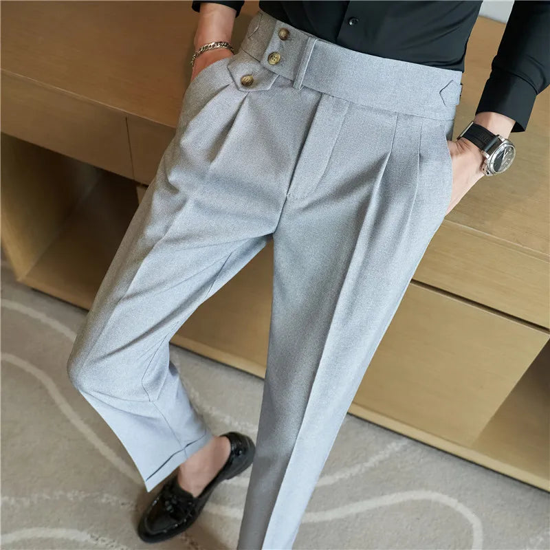 Classic Slim-Fit Formal Trousers