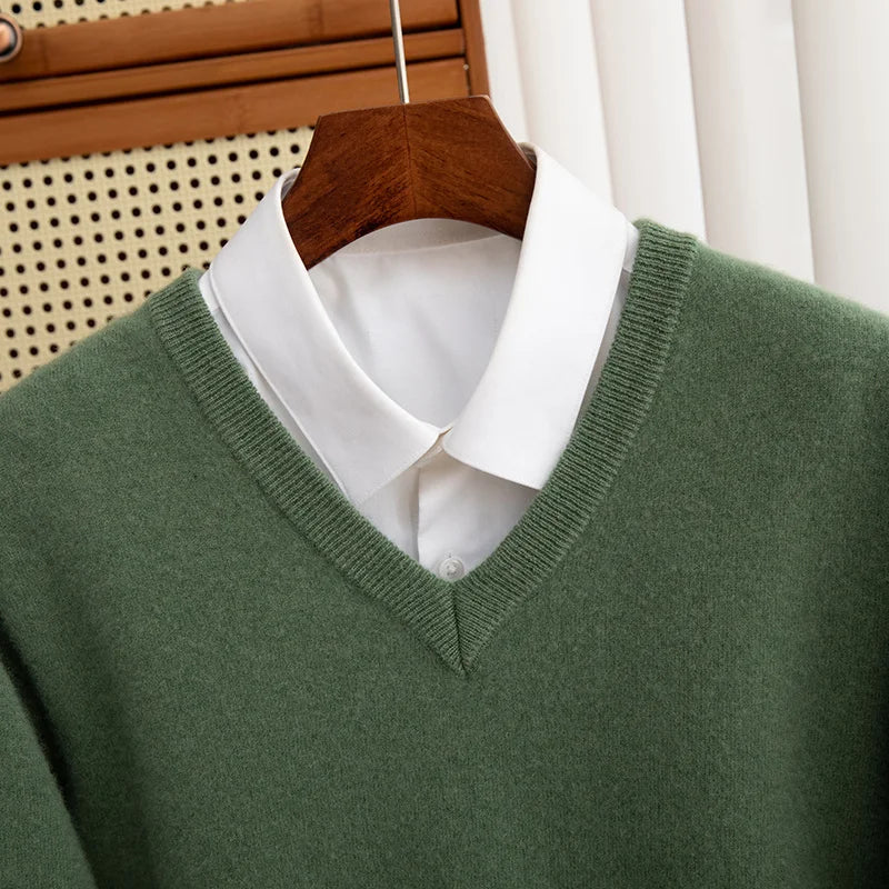 Merino Wool V-Neck Sweater