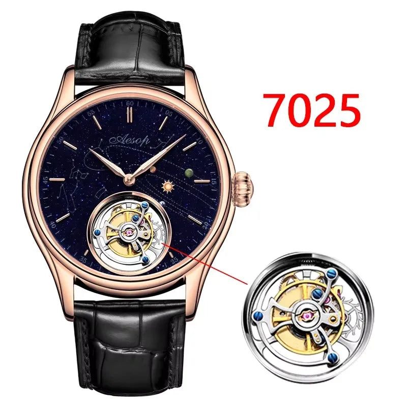Men’s Flying Tourbillon Skeleton Watch