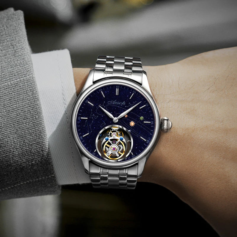 Men’s Flying Tourbillon Skeleton Watch