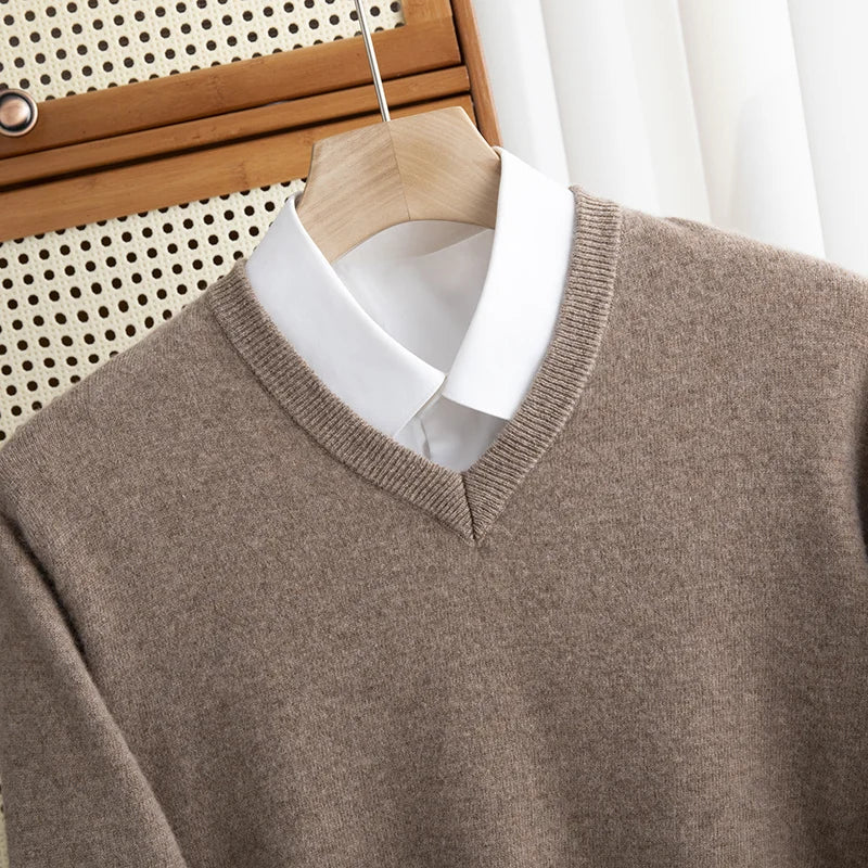 Merino Wool V-Neck Sweater