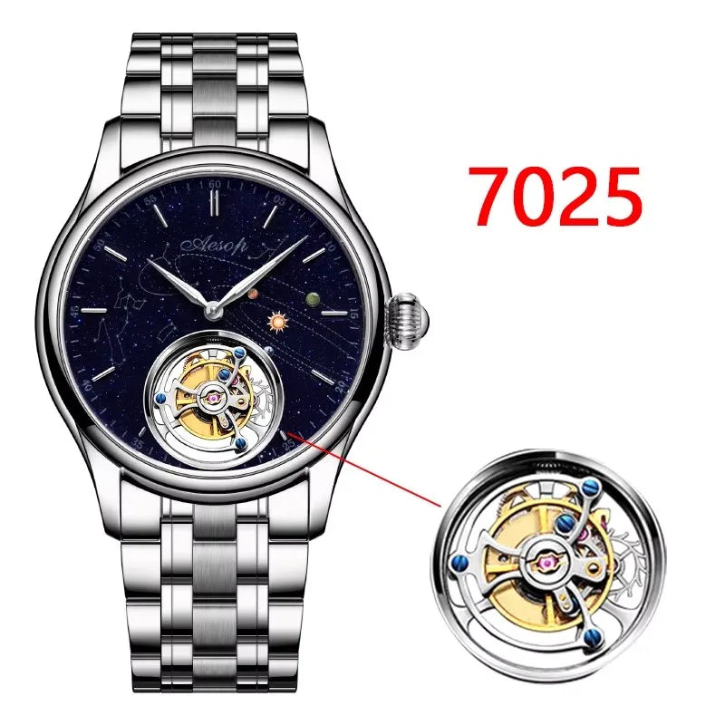 Men’s Flying Tourbillon Skeleton Watch