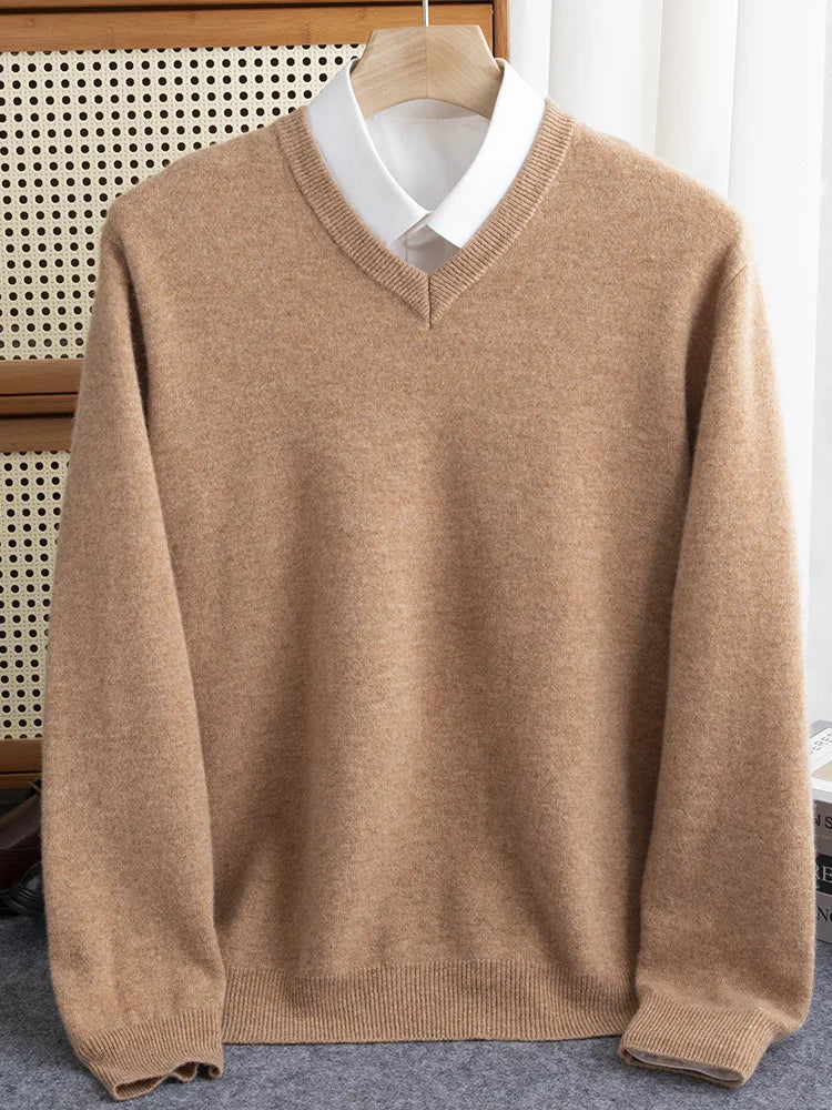Merino Wool V-Neck Sweater