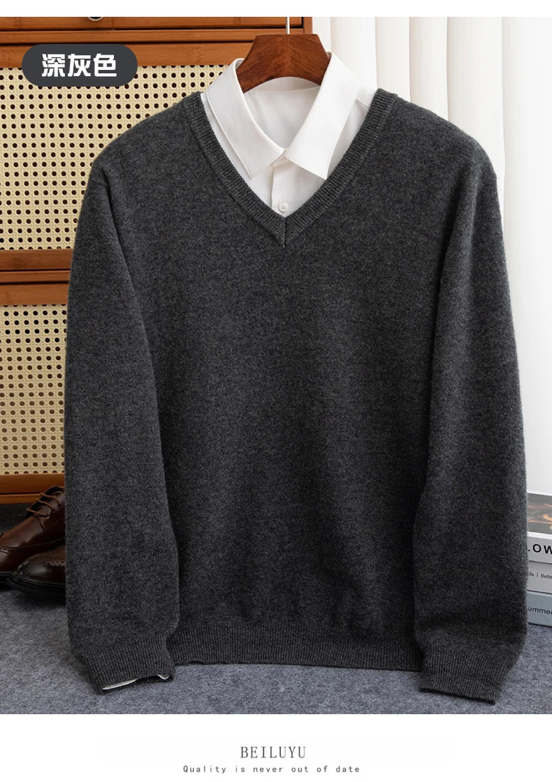 Merino Wool V-Neck Sweater