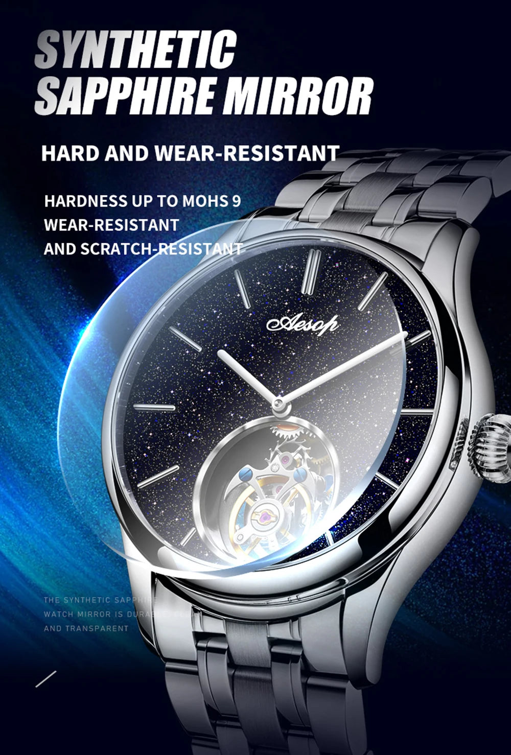 Men’s Flying Tourbillon Skeleton Watch