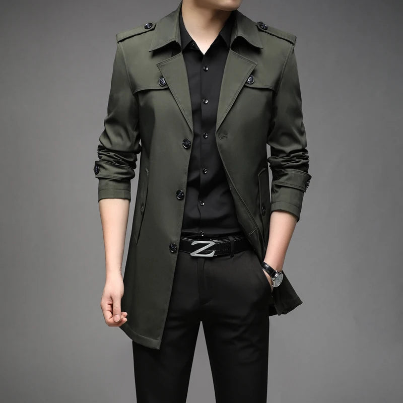 Men’s Long Trench Coat