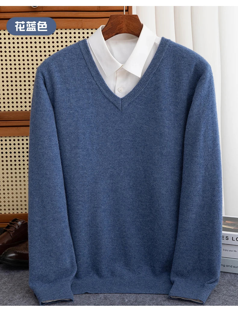 Merino Wool V-Neck Sweater