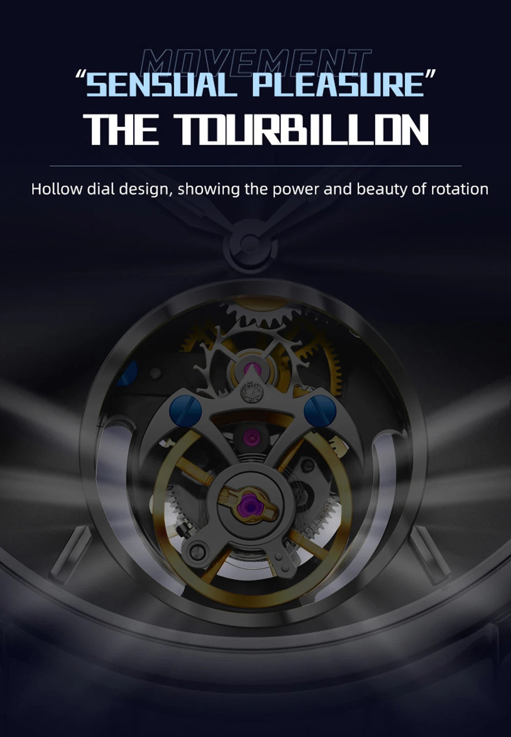 Men’s Flying Tourbillon Skeleton Watch