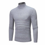 Men’s Slim-Fit Turtleneck – Basic Casual Pullover