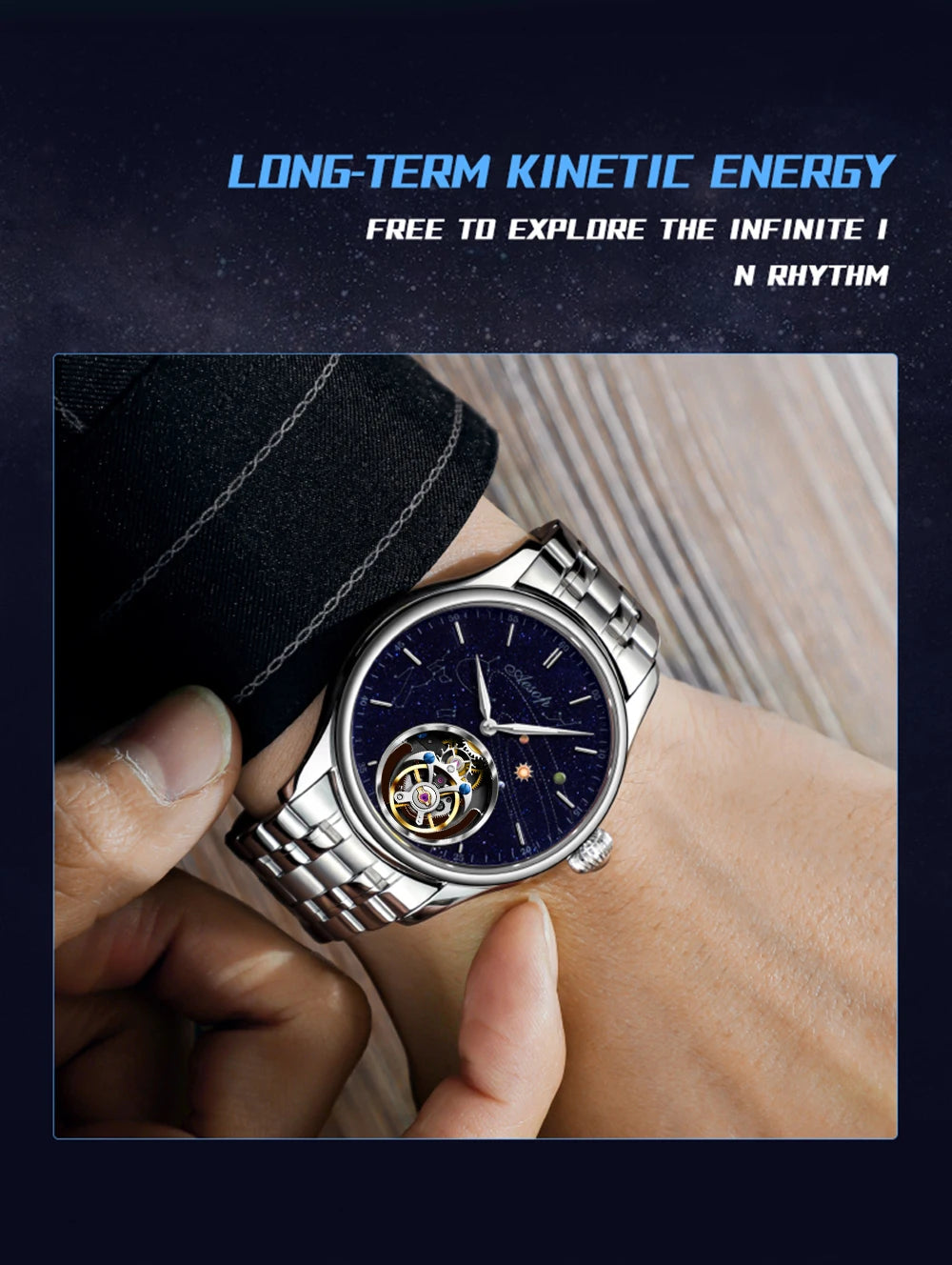 Men’s Flying Tourbillon Skeleton Watch