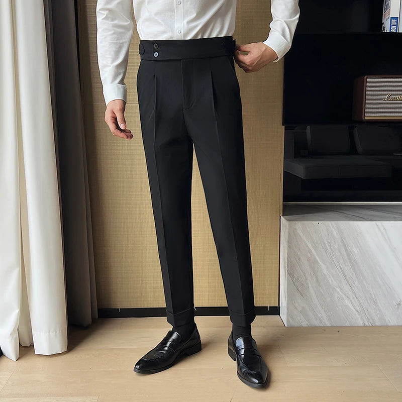 Classic Slim-Fit Formal Trousers