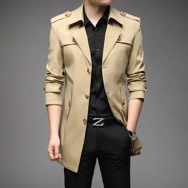 Men’s Long Trench Coat