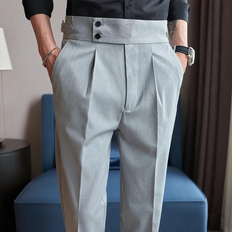 Classic Slim-Fit Formal Trousers