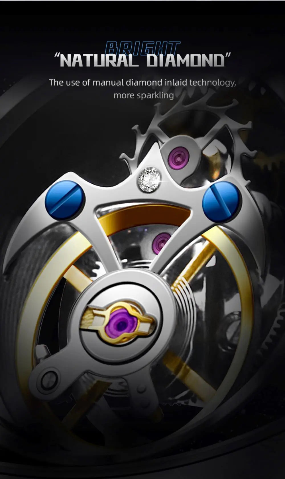 Men’s Flying Tourbillon Skeleton Watch