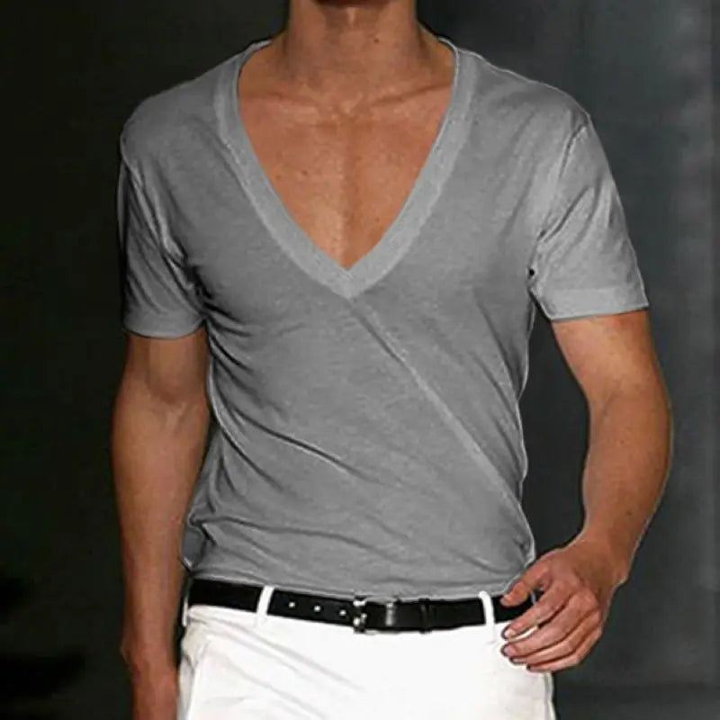 Men’s Cotton V-Neck T-Shirt Breathable