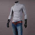 Men’s Slim-Fit Turtleneck – Basic Casual Pullover