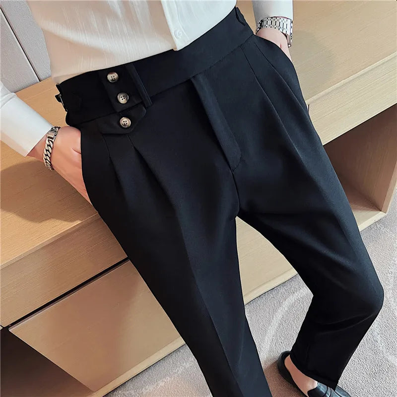 Classic Slim-Fit Formal Trousers
