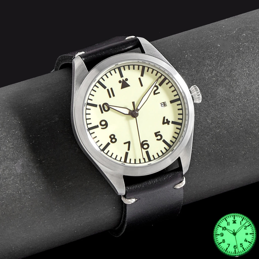 WWII Pilot Watch – German Flieger Aviator, Waterproof
